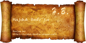 Hajduk Beáta névjegykártya